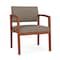 Lesro Lenox Wood Wide Guest Chair Wood Frame, Cherry, MD Farro Upholstery LW1201 - alternate 1